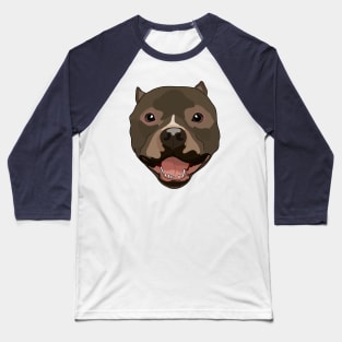 Pitbull Face Baseball T-Shirt